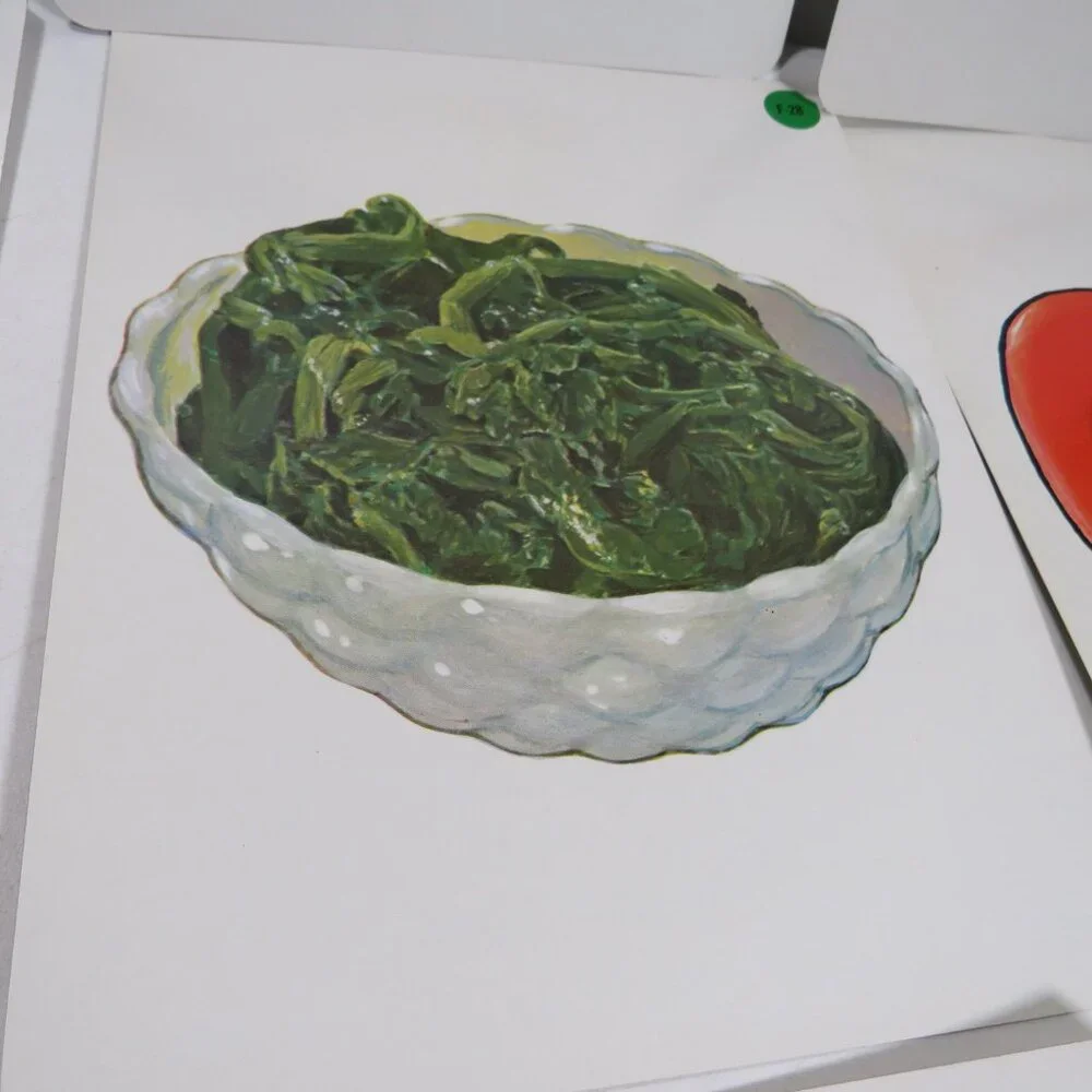 Peabody FOOD 1960s Vegetables (9) cards Vintage Artwork